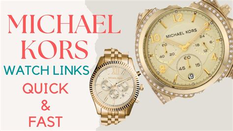 youtube removing links from michael kors watch band|michael kors watch extra links.